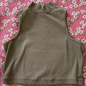 Grey Everlane The Ribbed Mockneck Tank